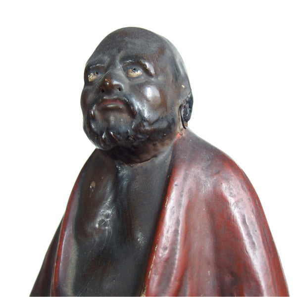 Antique Japanese Standing Daruma Figure