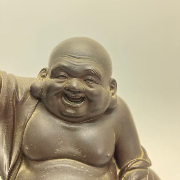 Antique Laughing Buddha (Hotei), Antique Japanese Sculpture
