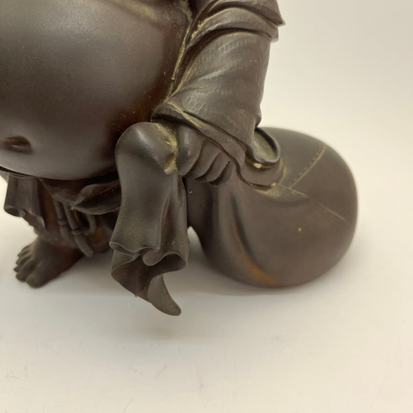 Antique Laughing Buddha (Hotei), Antique Japanese Sculpture