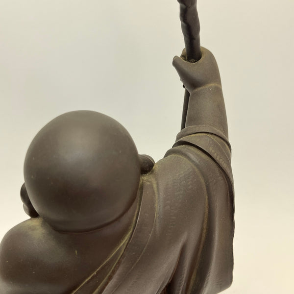 Antique Laughing Buddha (Hotei), Antique Japanese Sculpture