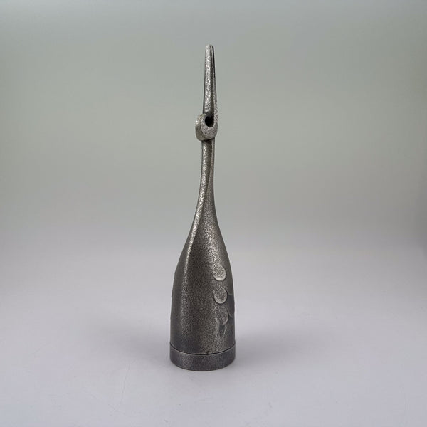 Modern Crane Bell with Beni Ink Holder – Japanese Sculptural Object by Tadahiro Baba
