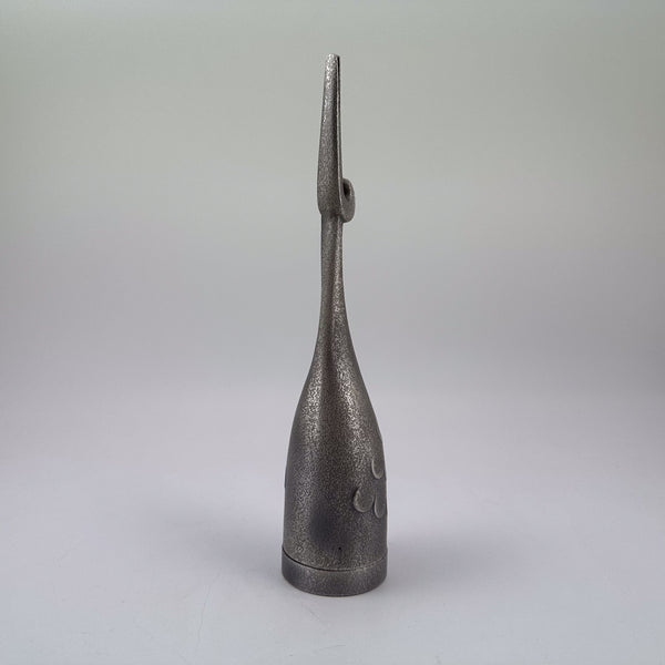 Modern Crane Bell with Beni Ink Holder – Japanese Sculptural Object by Tadahiro Baba