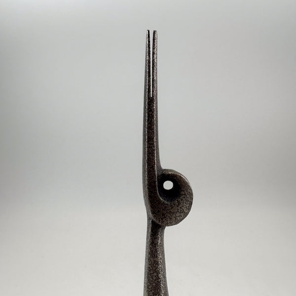Modern Crane Bell with Beni Ink Holder – Japanese Sculptural Object by Tadahiro Baba