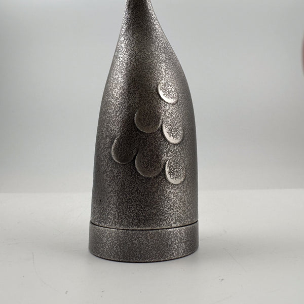 Modern Crane Bell with Beni Ink Holder – Japanese Sculptural Object by Tadahiro Baba