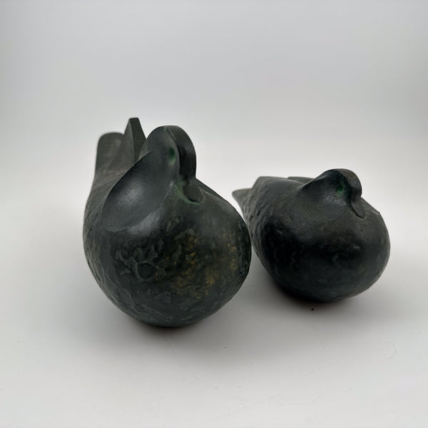 Vintage Japanese Modernist Dove Sculptures (Pair), c.1960s–70s