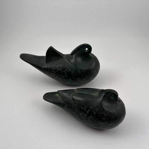 Vintage Japanese Modernist Dove Sculptures (Pair), c.1960s–70s