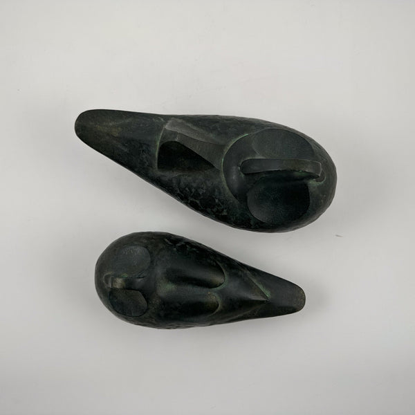 Vintage Japanese Modernist Dove Sculptures (Pair), c.1960s–70s