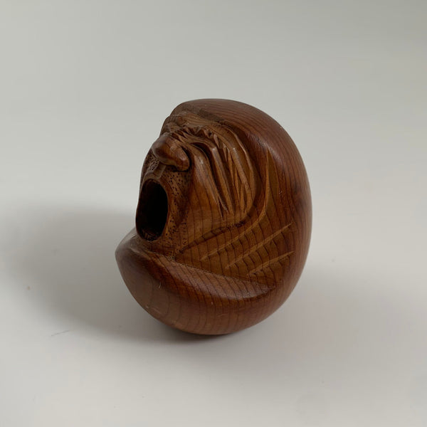 Hand carved detailed sculpture of Bodhi Dharma (Daruma)