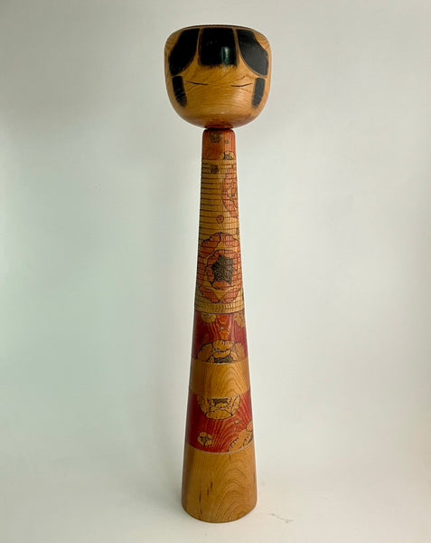 Tall. Extra Large Rare Vintage Kokeshi. Elegant.