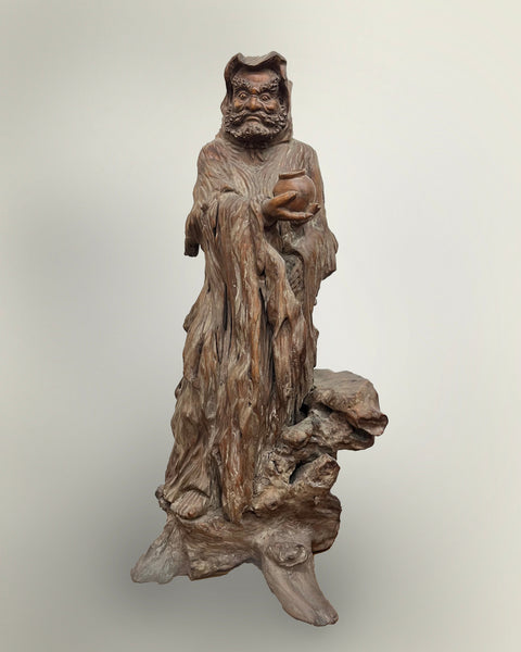 Antique Buddha Sculpture, Bodhi Dharma, Daruma