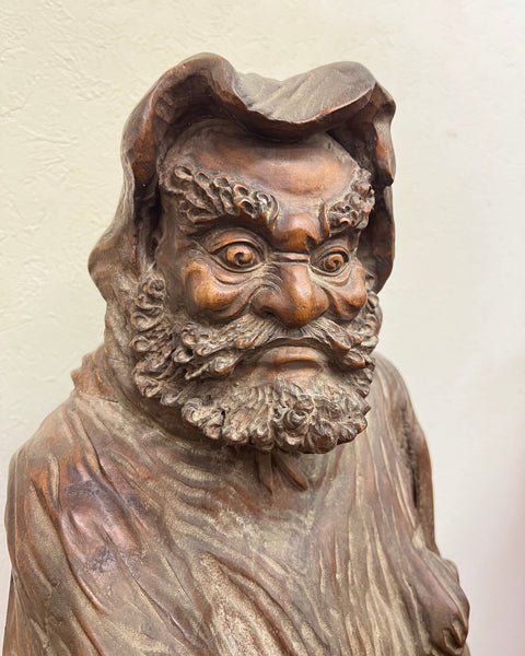 Antique Buddha Sculpture, Bodhi Dharma, Daruma