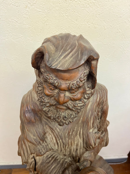 Antique Buddha Sculpture, Bodhi Dharma, Daruma