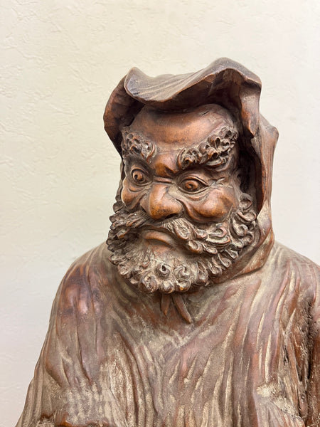 Antique Buddha Sculpture, Bodhi Dharma, Daruma