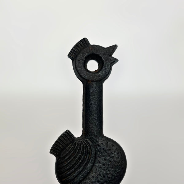 Vintage Sculptural Bird Cast Iron Bottle Opener, Japanese Mid Century Modern Design