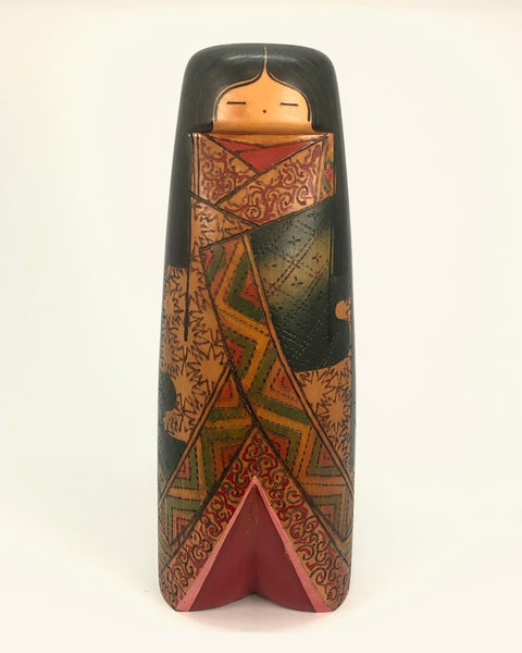 Tall, Exquisite Vintage Kokeshi by Inosuke Kobayashi