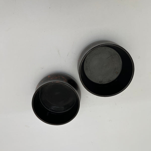 Japanese vintage lacquerware bowls, Kawari Nuri