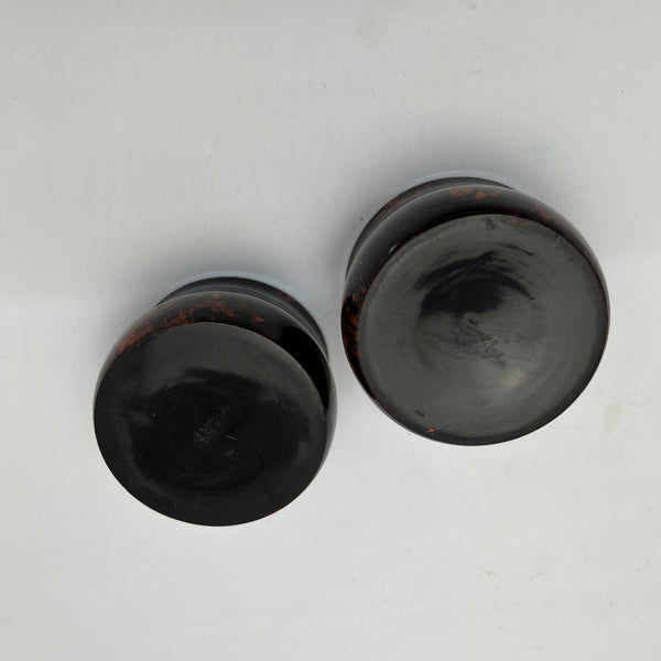 Japanese vintage lacquerware bowls, Kawari Nuri
