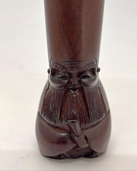 Hand carved Lucky God, Japanese Sculpture