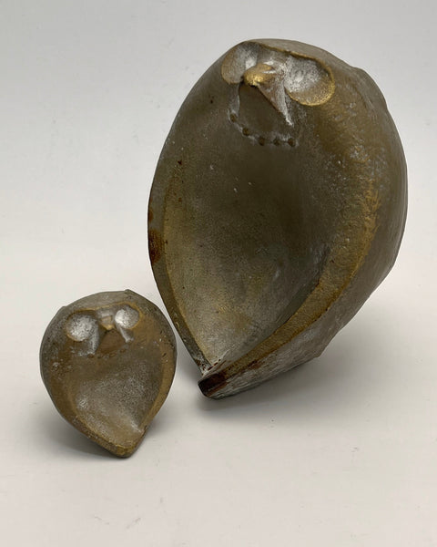 Monkey Sculptures. Modern Japanese Design. Mother and Baby