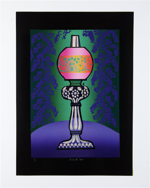 Ltd Edition Japanese Print--Untitled Lamp, Norinaka Suzuki, 1984