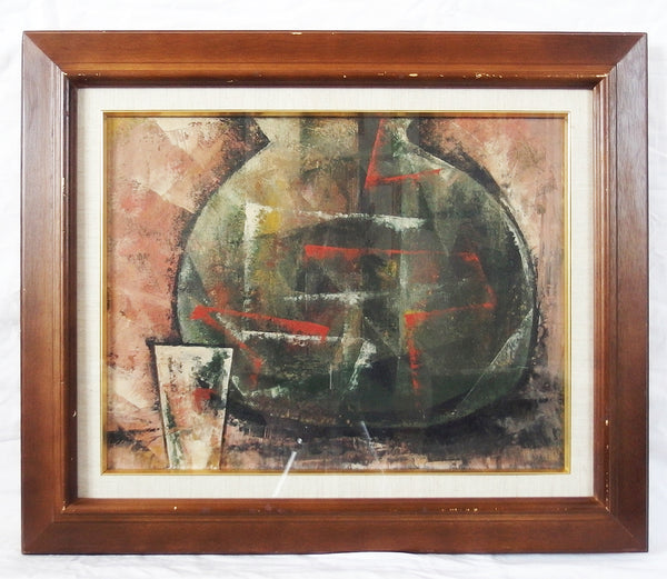 Japanese Abstract Still Life, Glass and Vase, (circa 1970s)