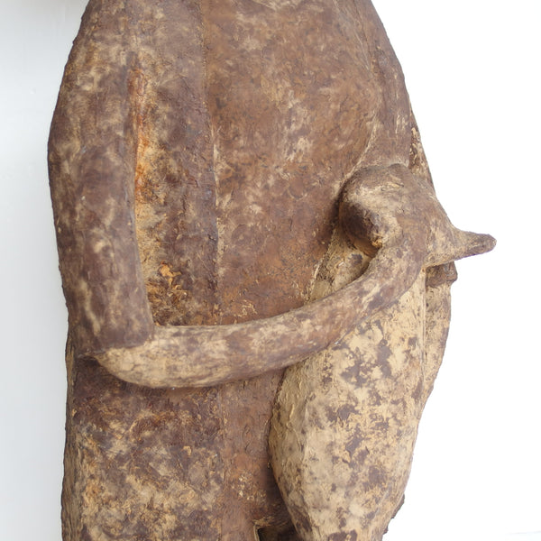 Woman with Cat – Unique Japanese Mixed Media Sculpture by [Artist Name]