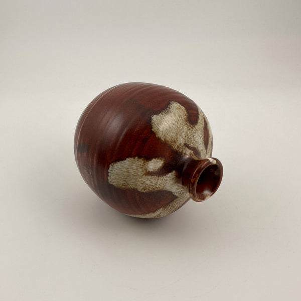 Japanese Vase, Brown Wabisabi MCM Design, Drip Vase