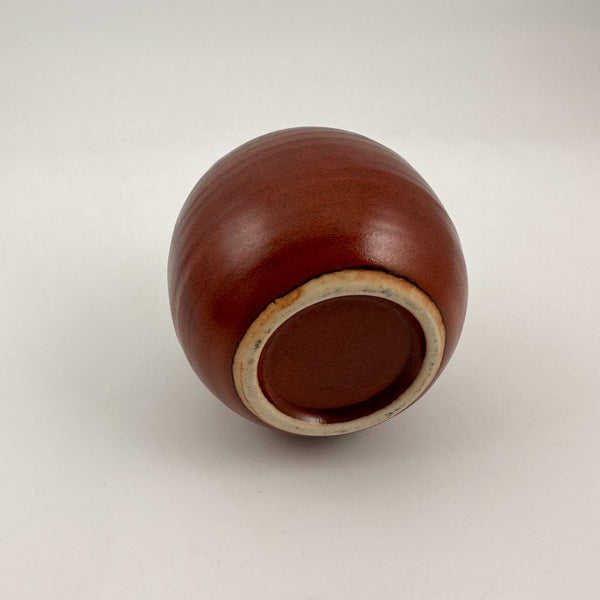 Japanese Vase, Brown Wabisabi MCM Design, Drip Vase