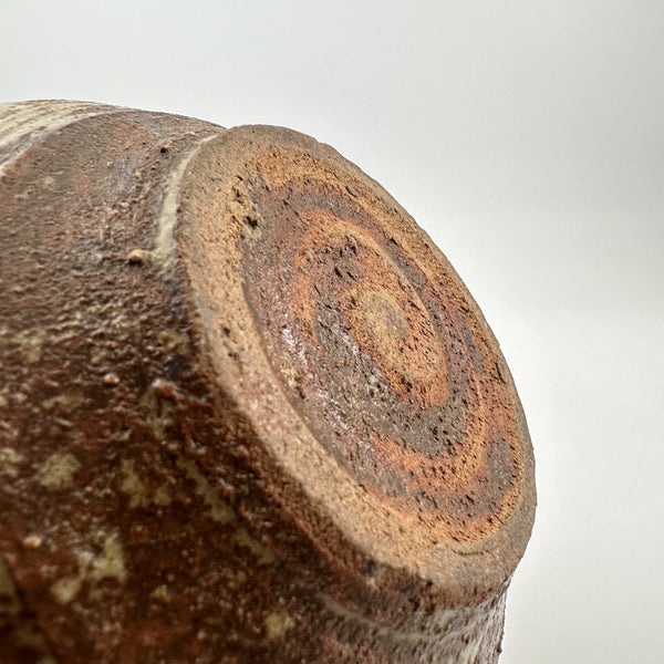 Japanese Vase, Swirl Brown Wabisabi MCM Design