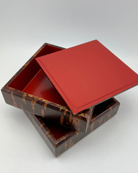 Vintage Cherry Bark Jubako, Two-Tier Bento Box (Kabazaiku)