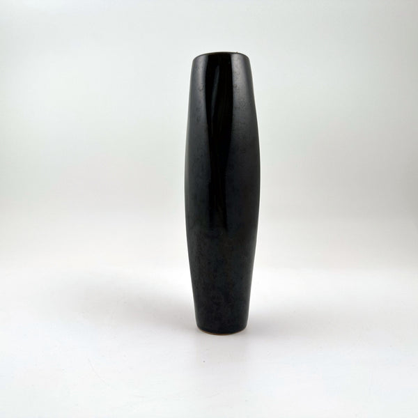 Bottle Vase with Black Glaze and Crystalline Brushwork