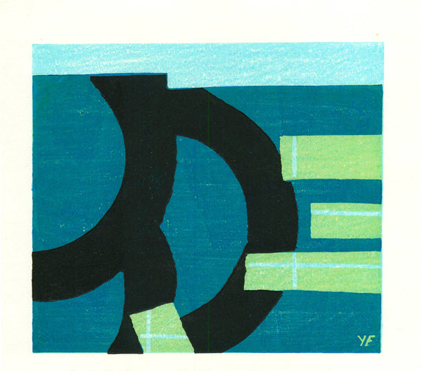 Yoshisuke Funasaka, Blue and Green Abstract Lemons (2003)